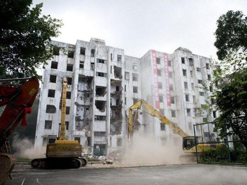 使用海沙的建筑物，墻體受損嚴(yán)重